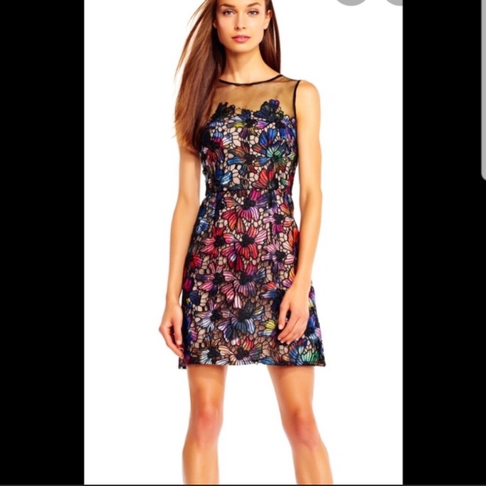 Aidan Mattox floral cocktail dress